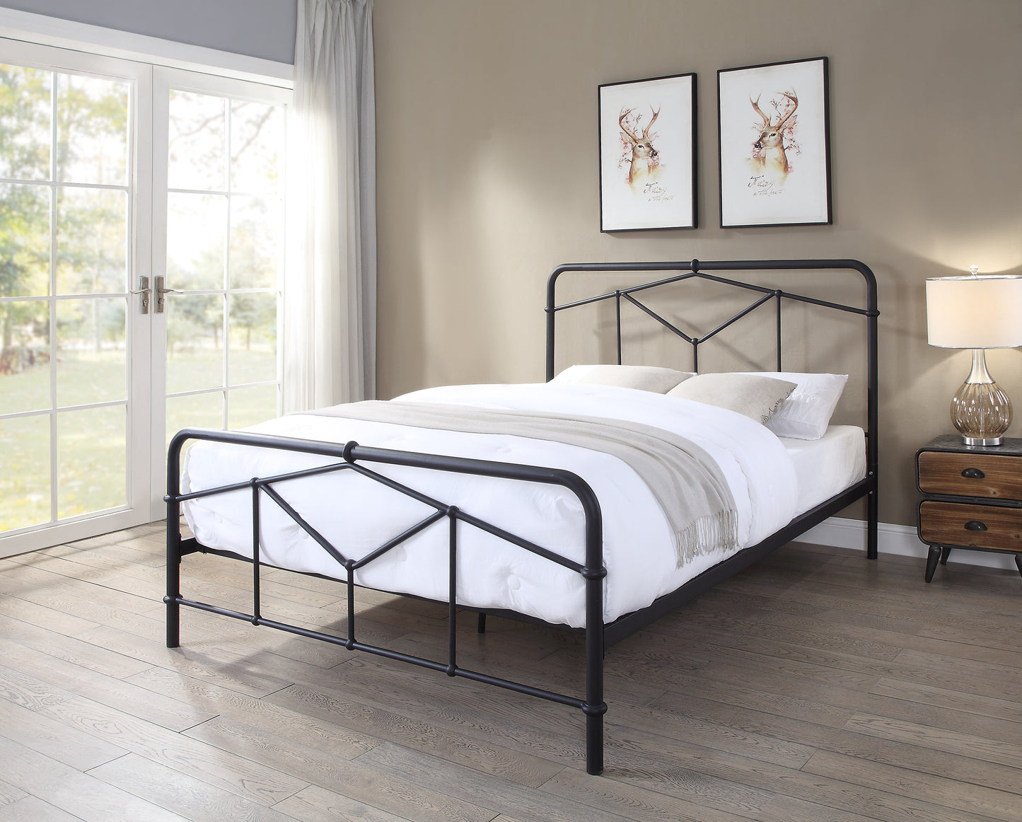 Adelaide Metal Bed Frame - Sand Blast Black