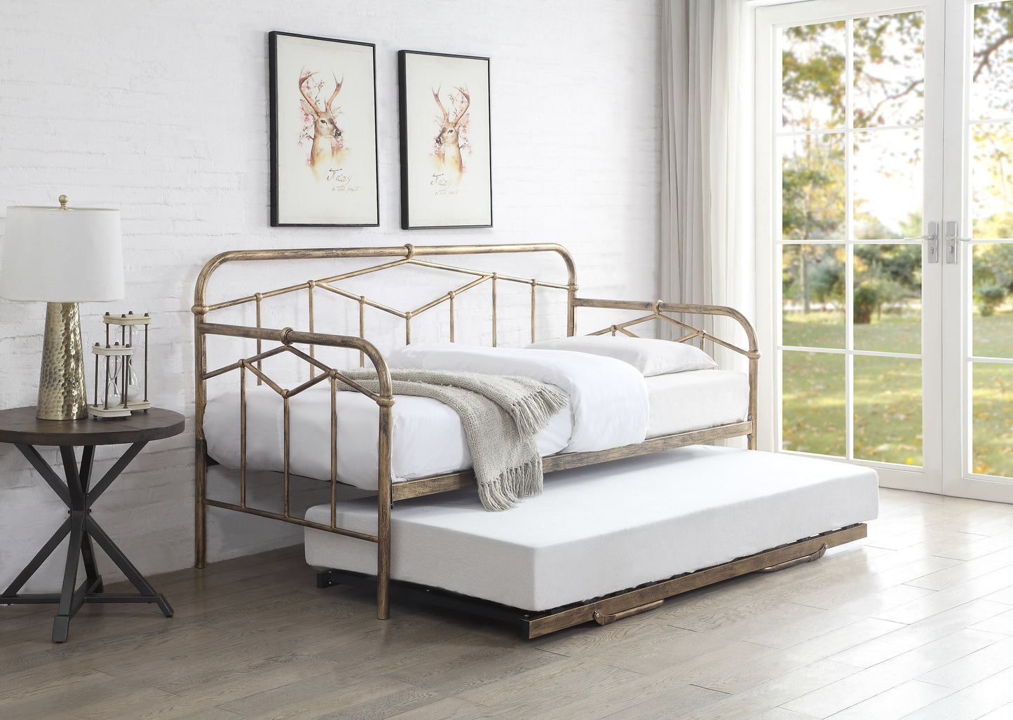 Adelaide Metal Day Bed - Antique Bronze 3