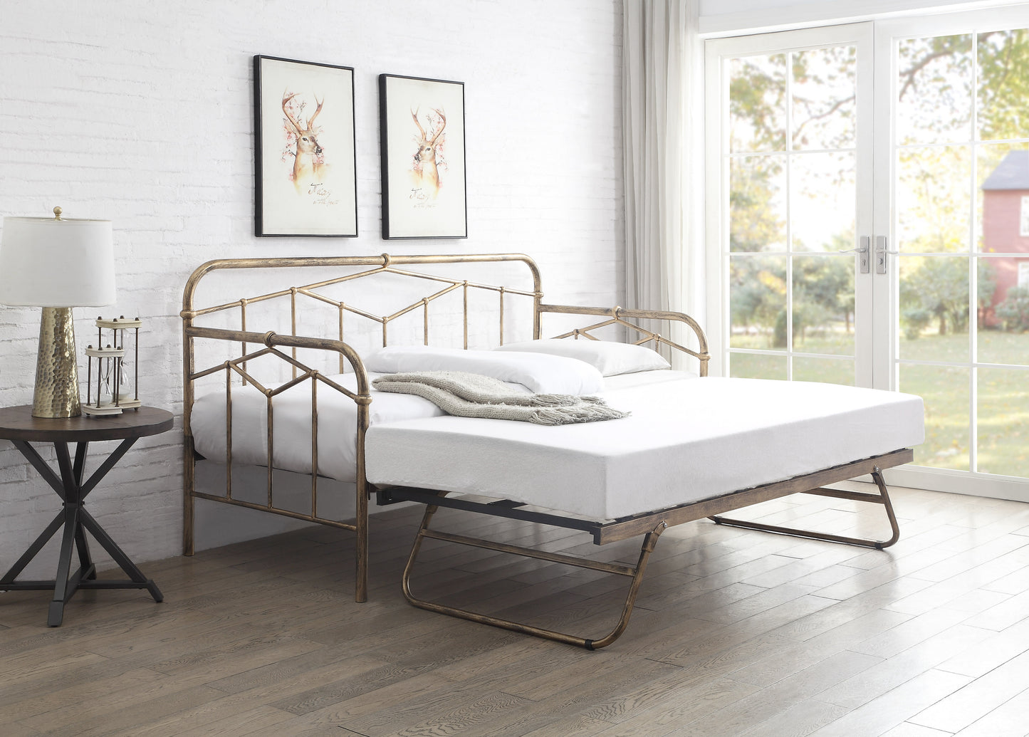 Adelaide Metal Day Bed - Antique Bronze