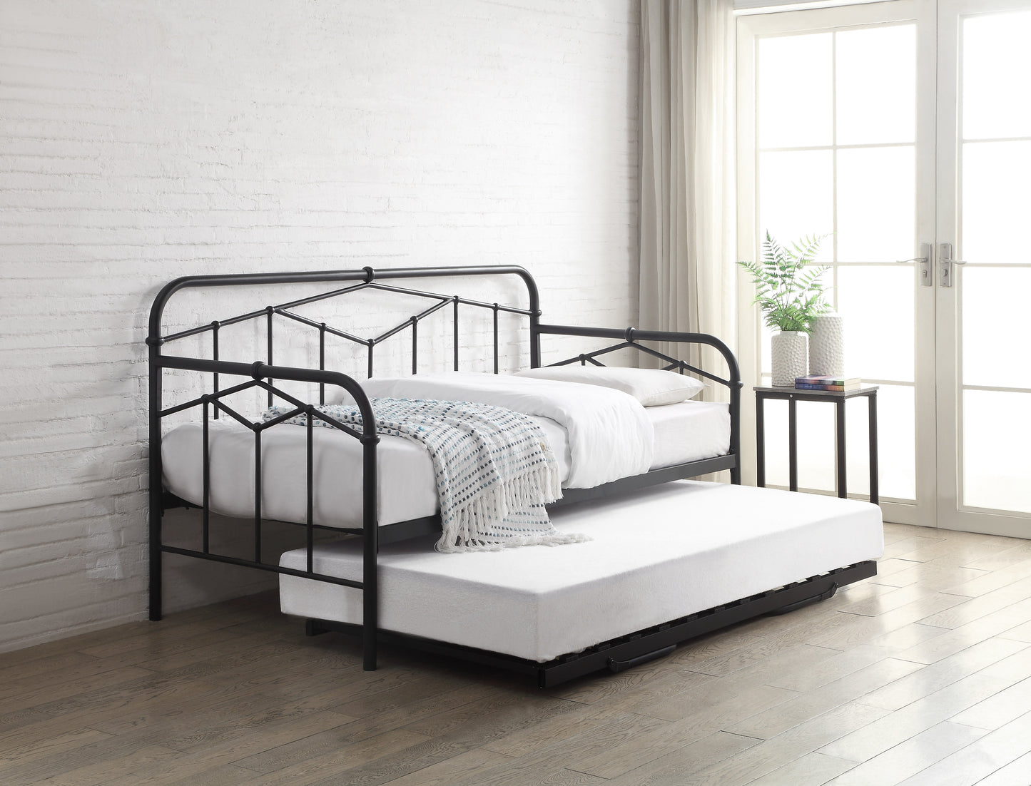 Adelaide Metal Day Bed - Sand Blast Black