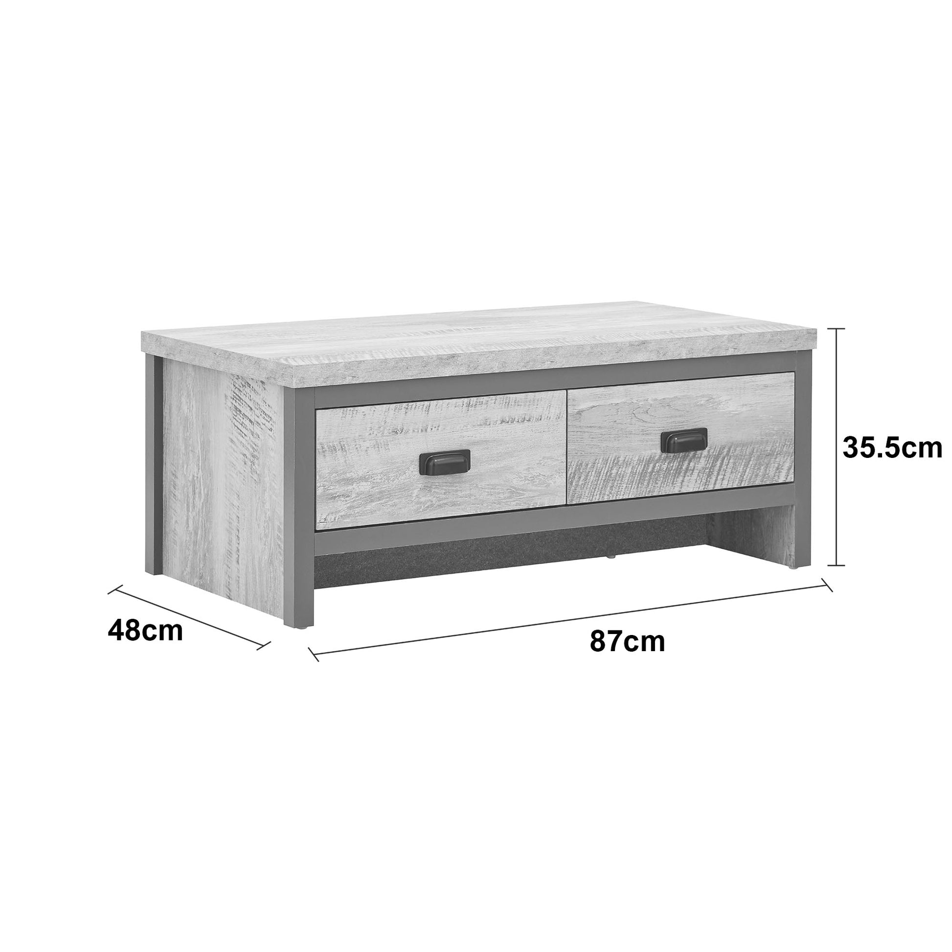 GFW Boston 2 Drawer Coffee Table 3