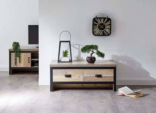 GFW Boston 2 Drawer Coffee Table - Oak