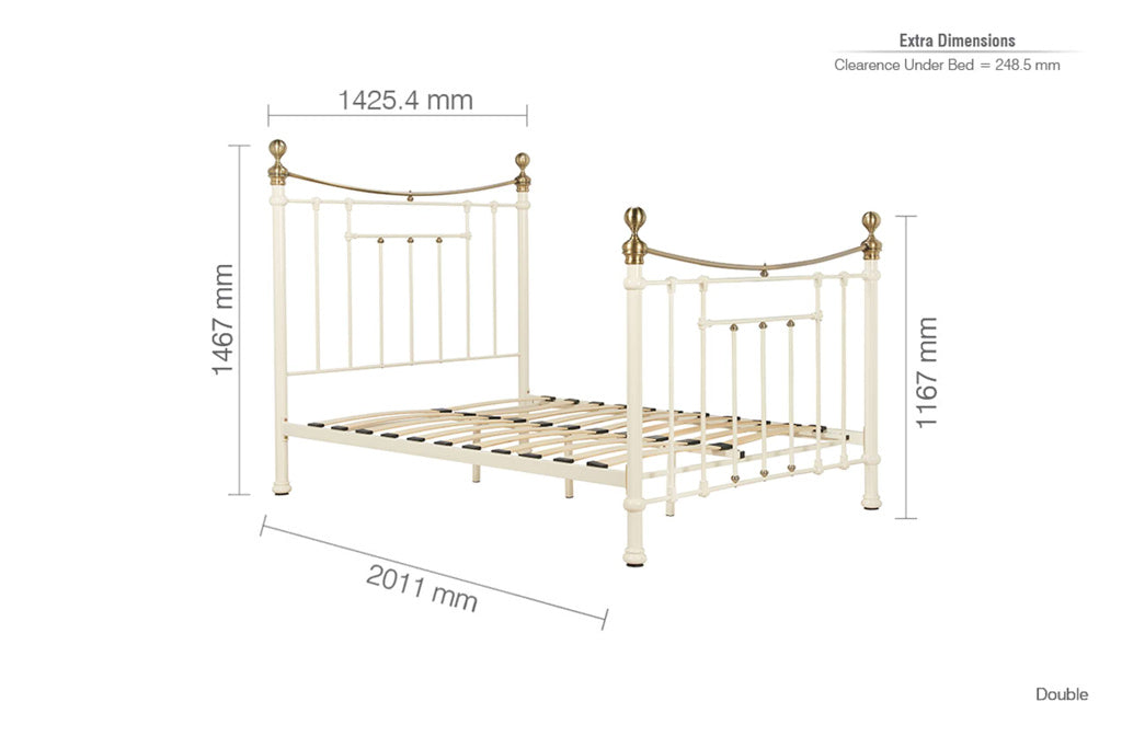 Birlea Bronte Bed Frame - Cream 3