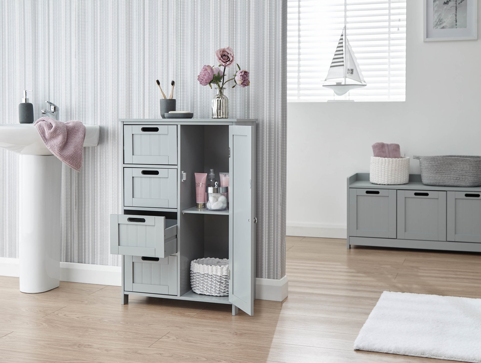 GFW Colonial Multi Cabinet - Grey 2