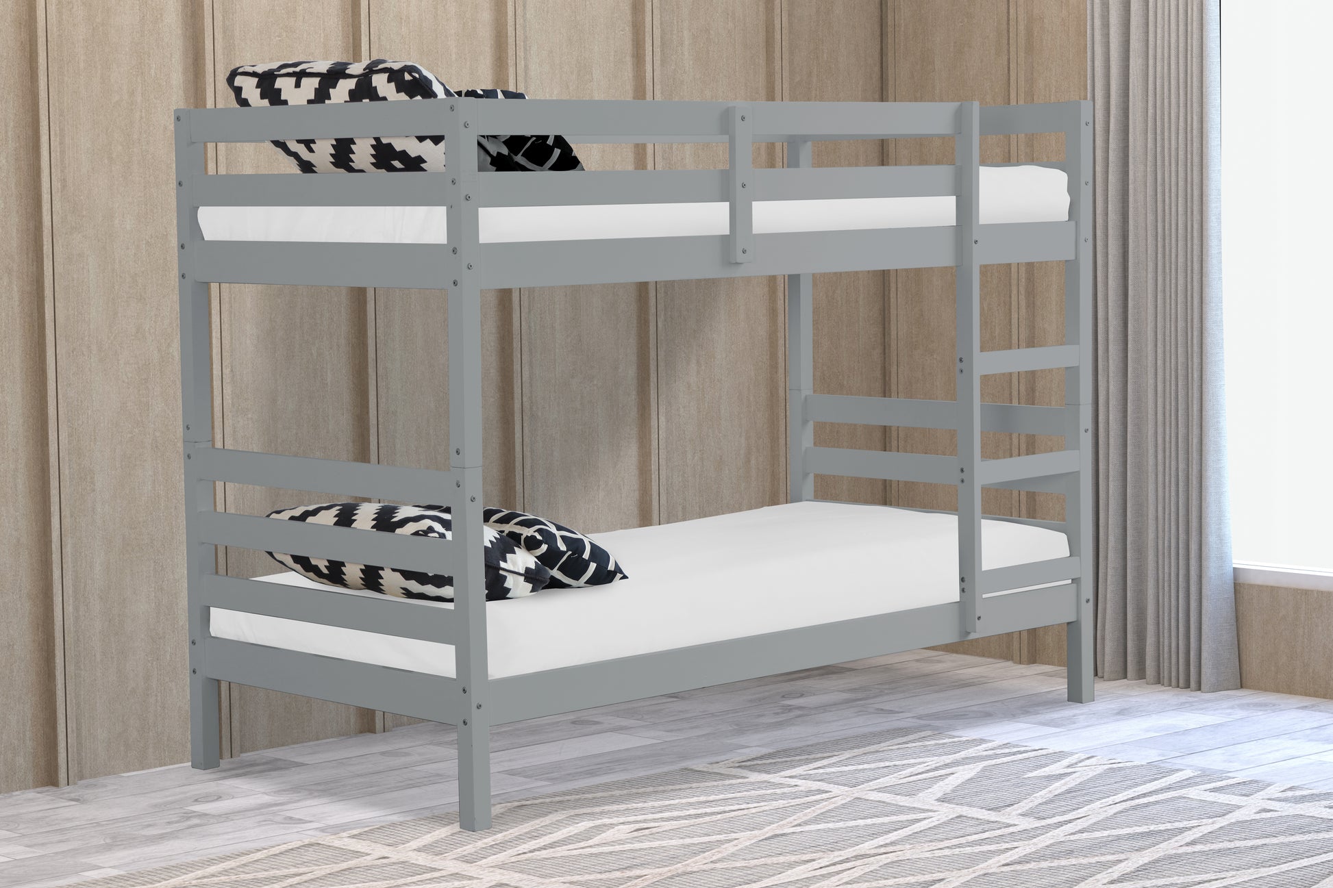 Boston Wooden Bunk Bed - Grey