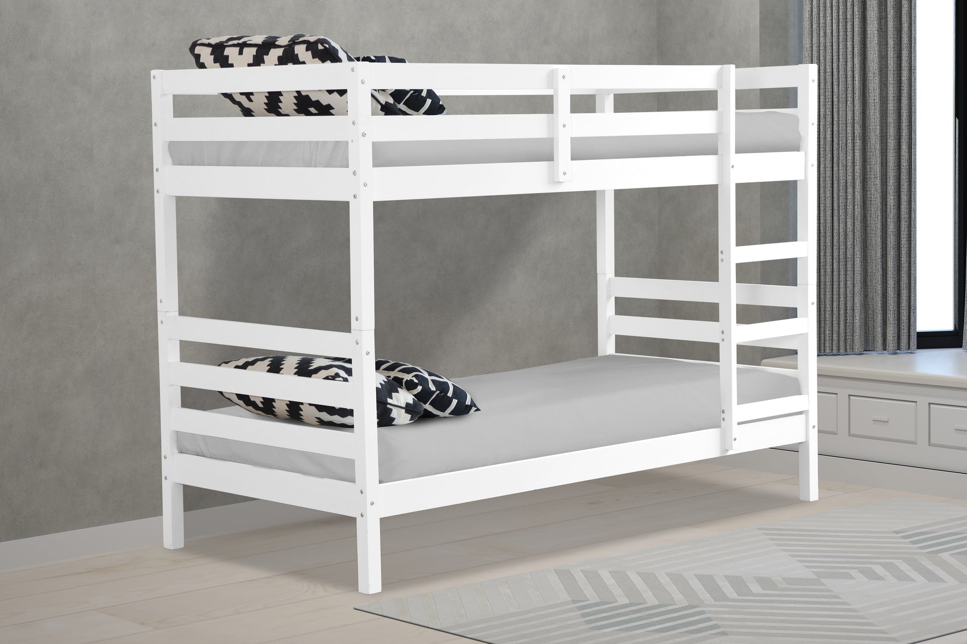 Boston Wooden Bunk Bed - White