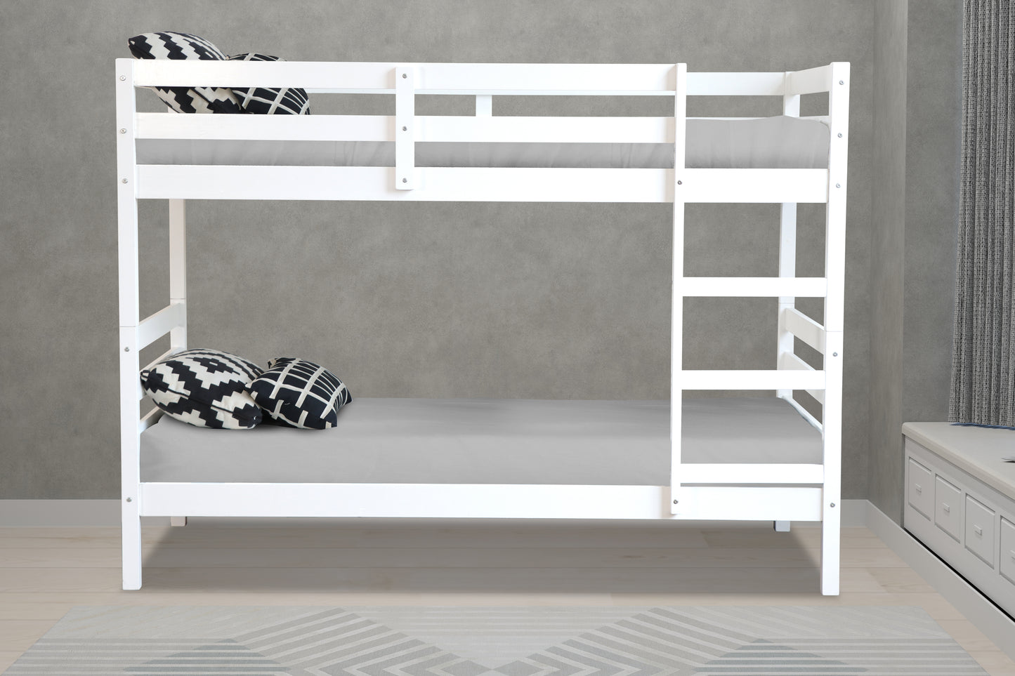 Boston Wooden Bunk Bed - White 4