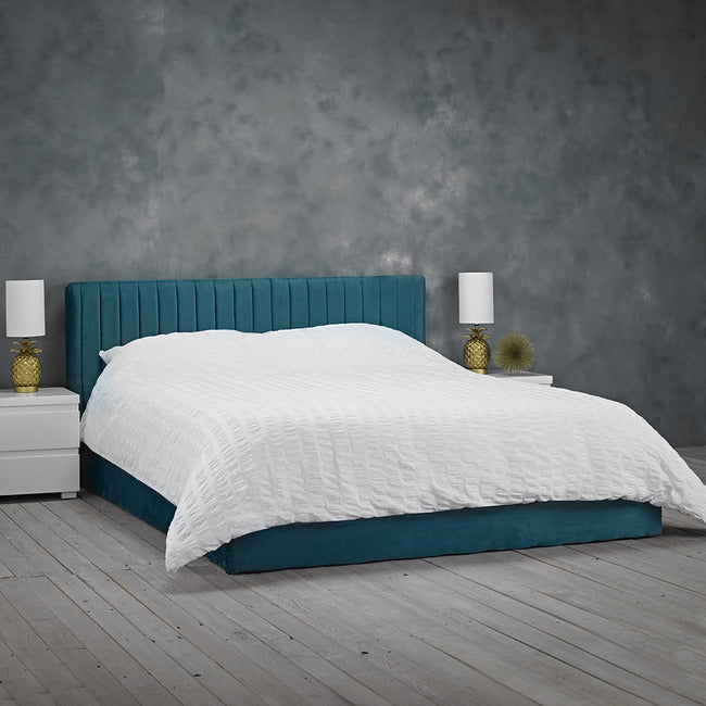 Luminosa Living Beaumont Fabric Ottoman Bed - Teal