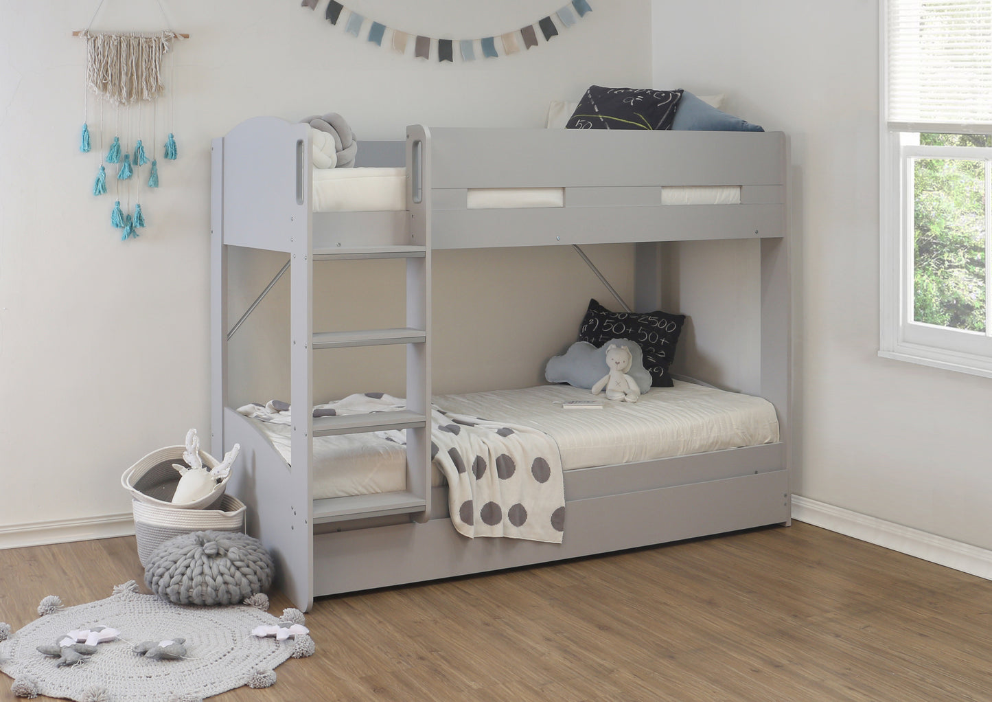 Bunbury Wooden Bunk Bed - Grey