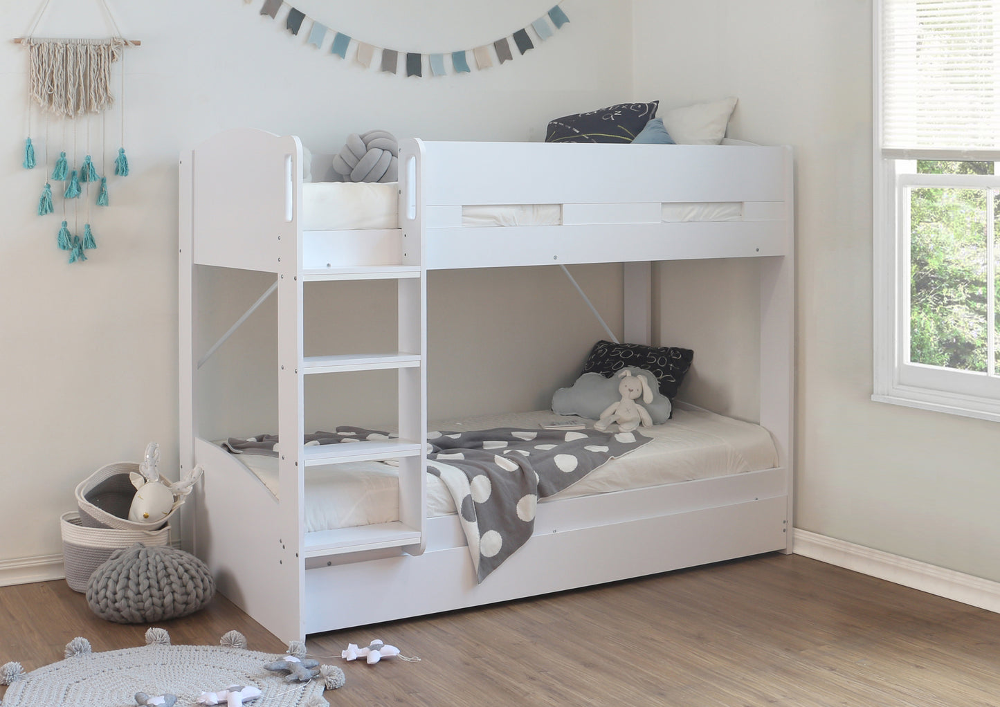 Bunbury Wooden Bunk Bed - White