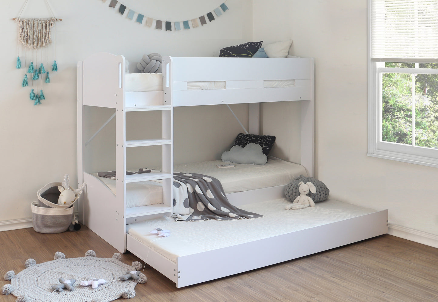 Bunbury Wooden Bunk Bed - White