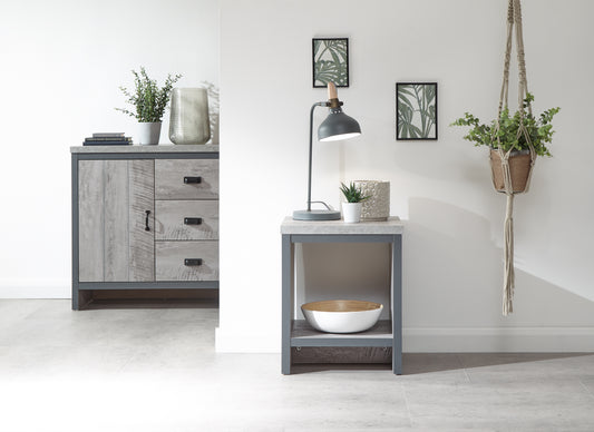 GFW Boston Simple Lamp Table - Grey