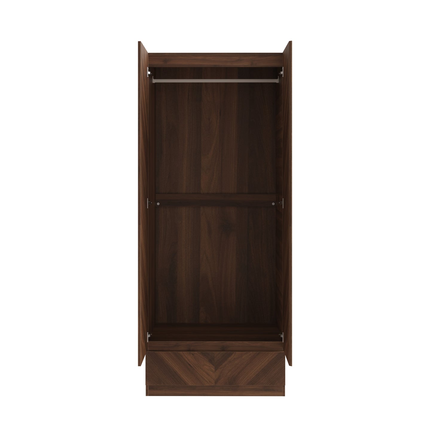 GFW Catania 2 Door 1 Drawer Wardrobe - Walnut 2