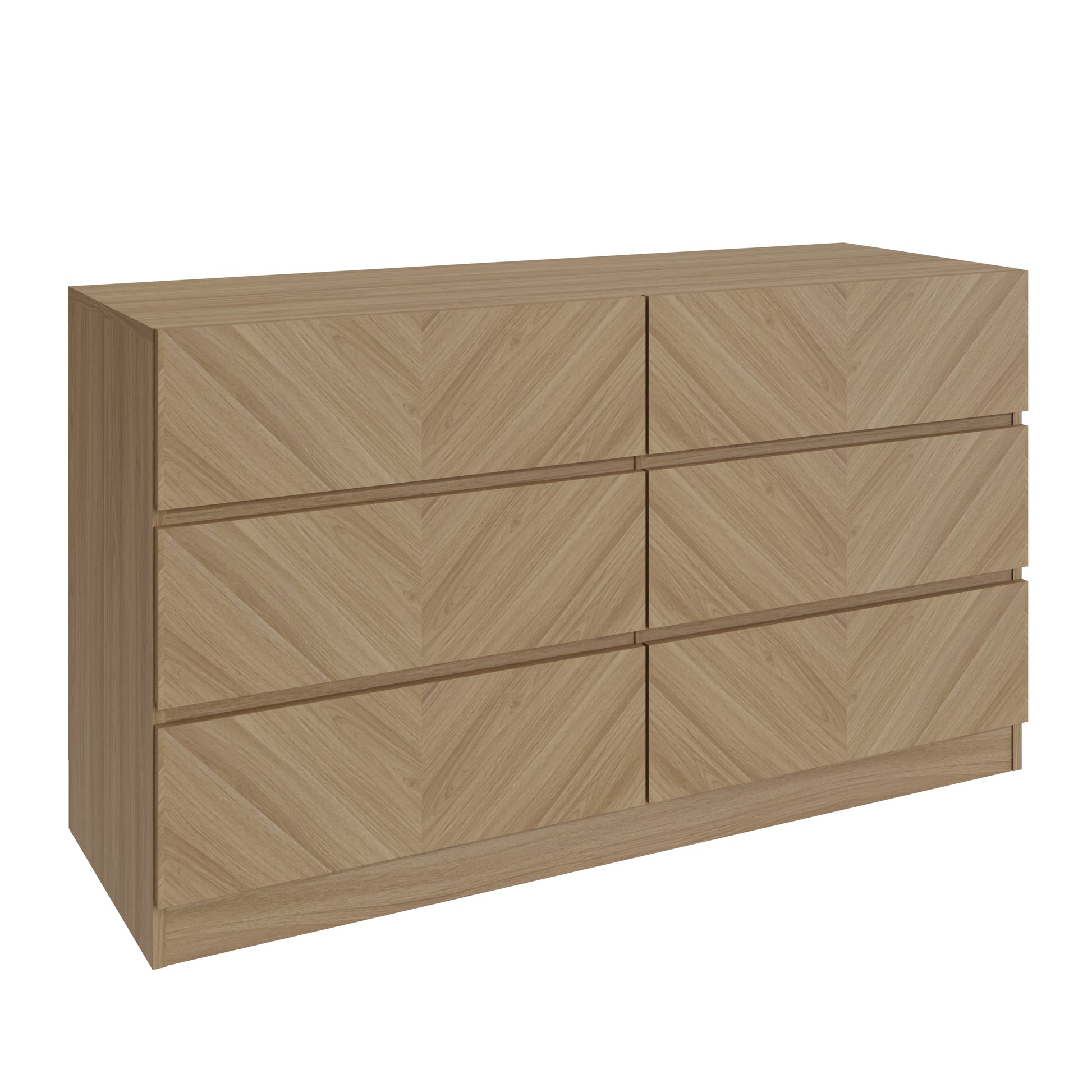 GFW Catania 3+3 Drawer Chest - Oak 2