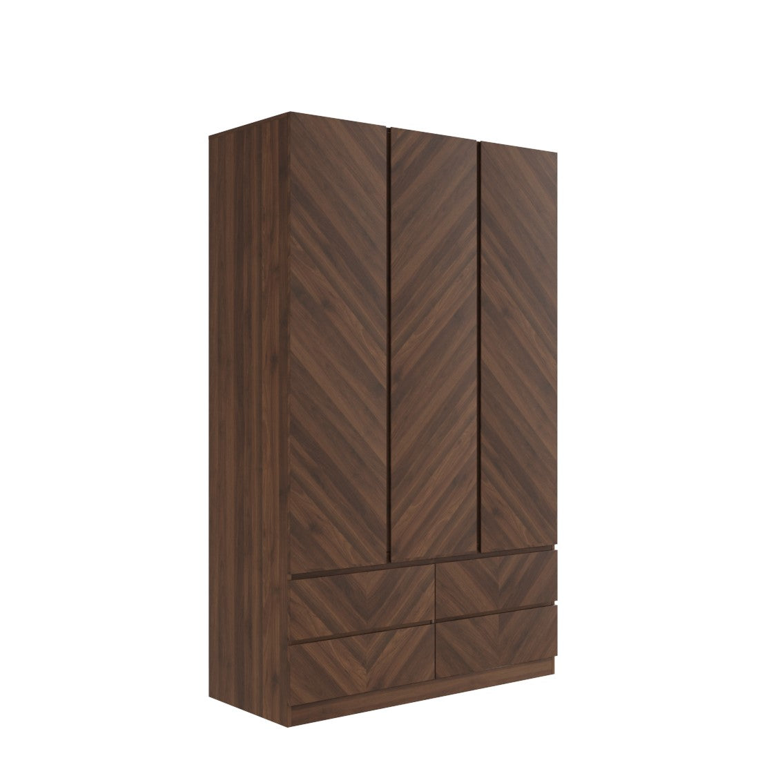 GFW Catania 3 Door 4 Drawer Wardrobe - Walnut 3