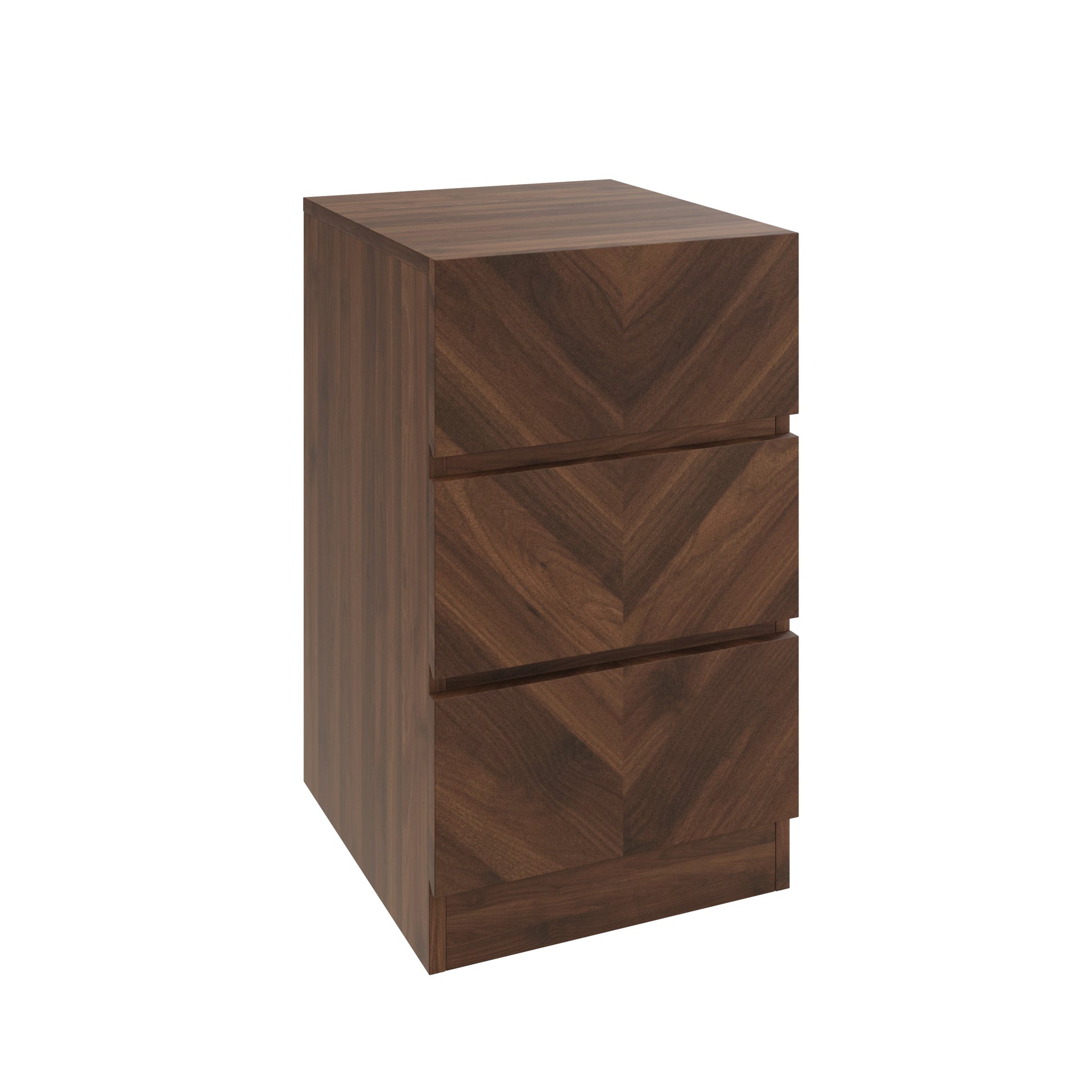 GFW Catania 3 Drawer Bedside - Walnut 2