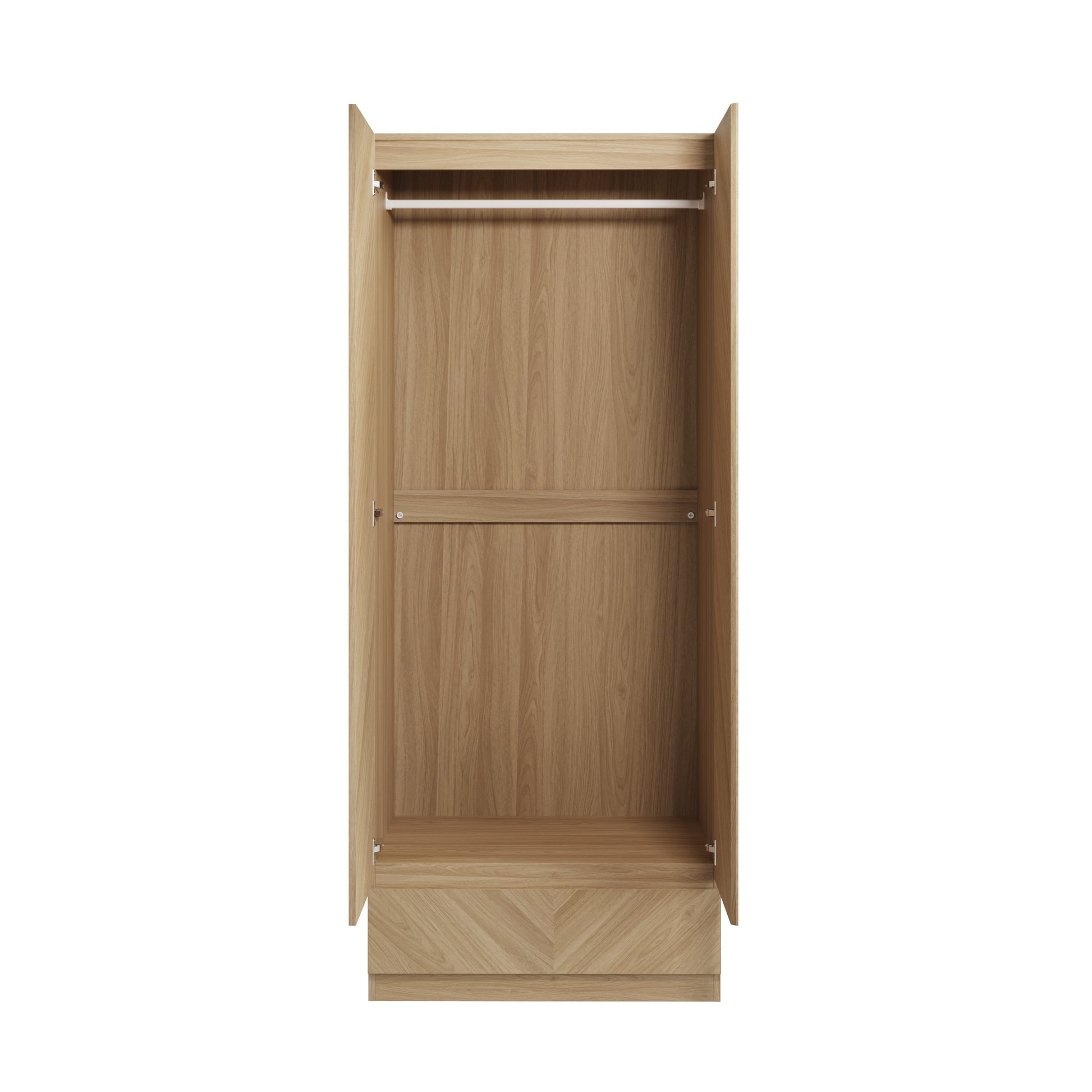 GFW Catania 2 Door 1 Drawer Wardrobe - Oak 2