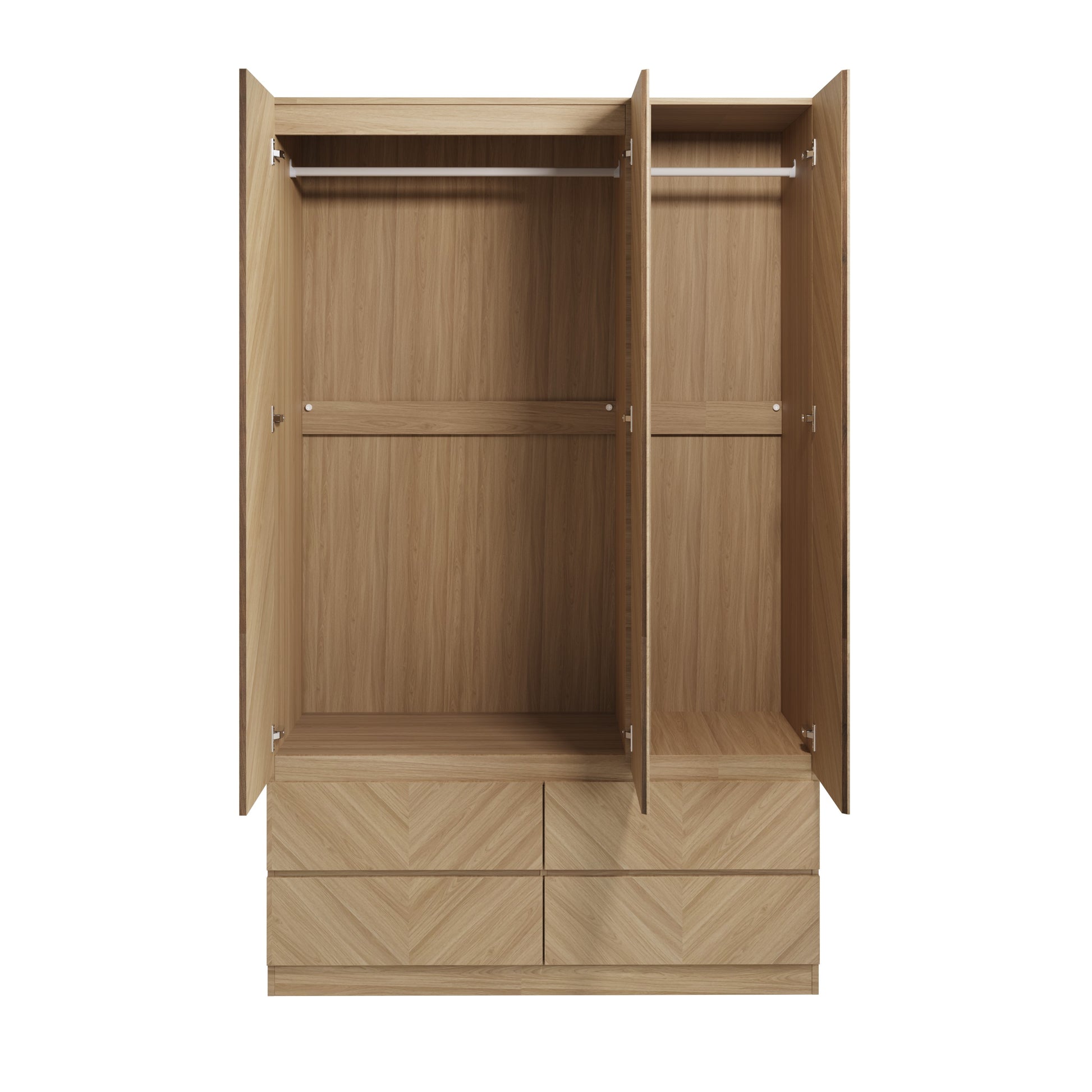 GFW Catania 3 Door 4 Drawer Wardrobe - Oak 2