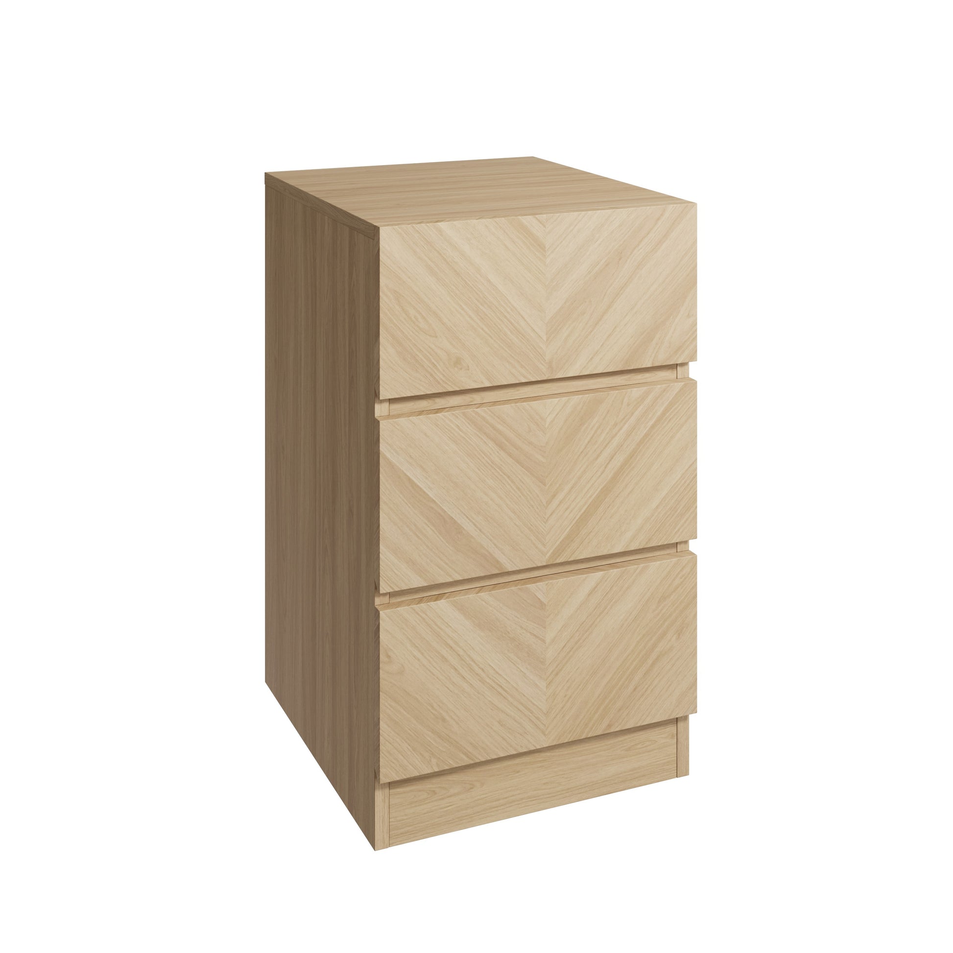 GFW Catania 3 Drawer Bedside - Oak 2