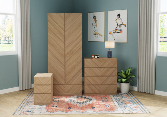 GFW Catania 3 Piece Furniture Set - Oak