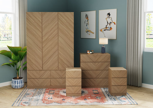 GFW Catania 4 Piece Furniture Set - Oak