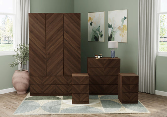 GFW Catania 4 Piece Furniture Set - Walnut