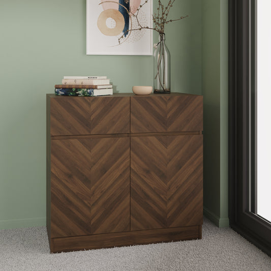 GFW Catania Compact Sideboard - Walnut