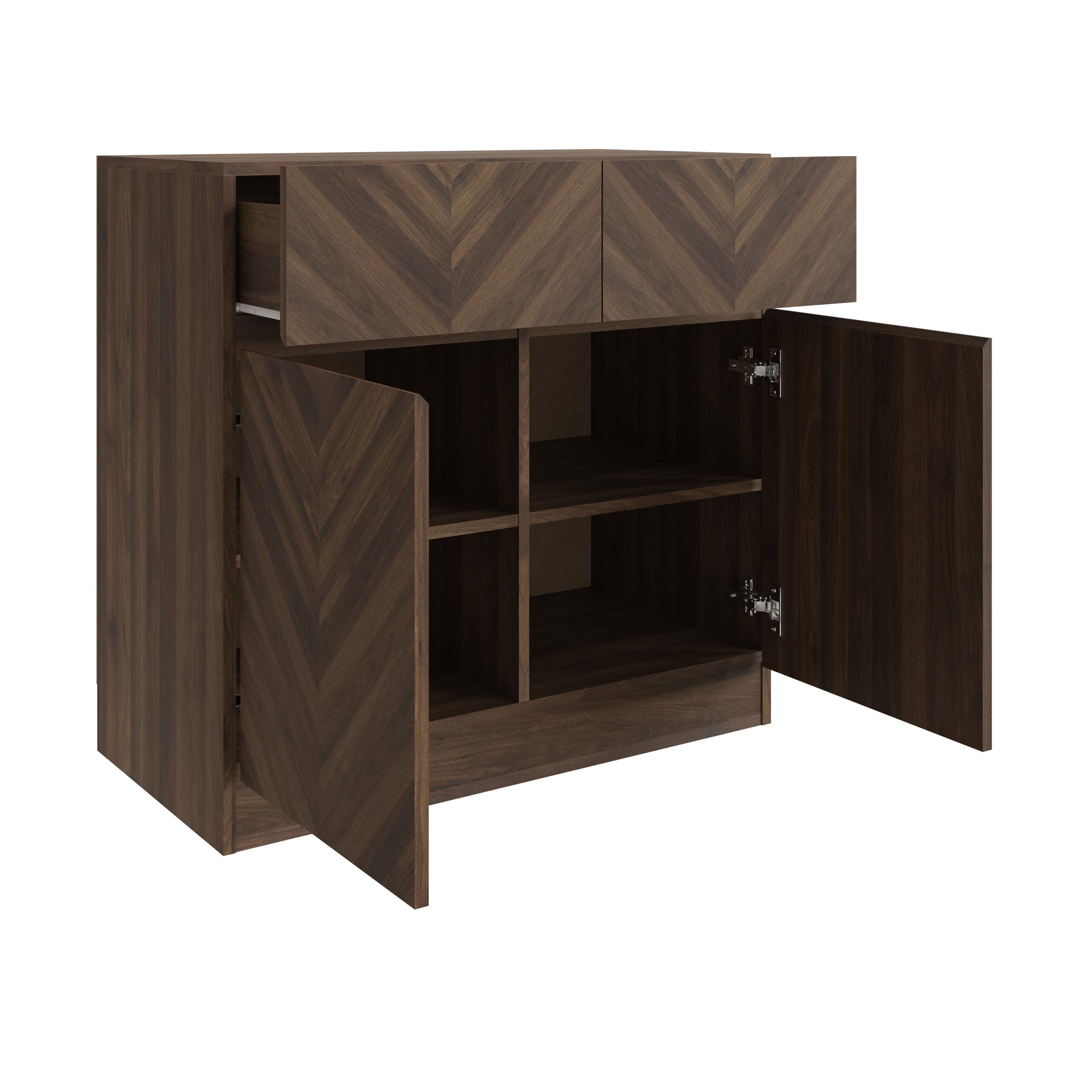 GFW Catania Compact Sideboard - Walnut 2