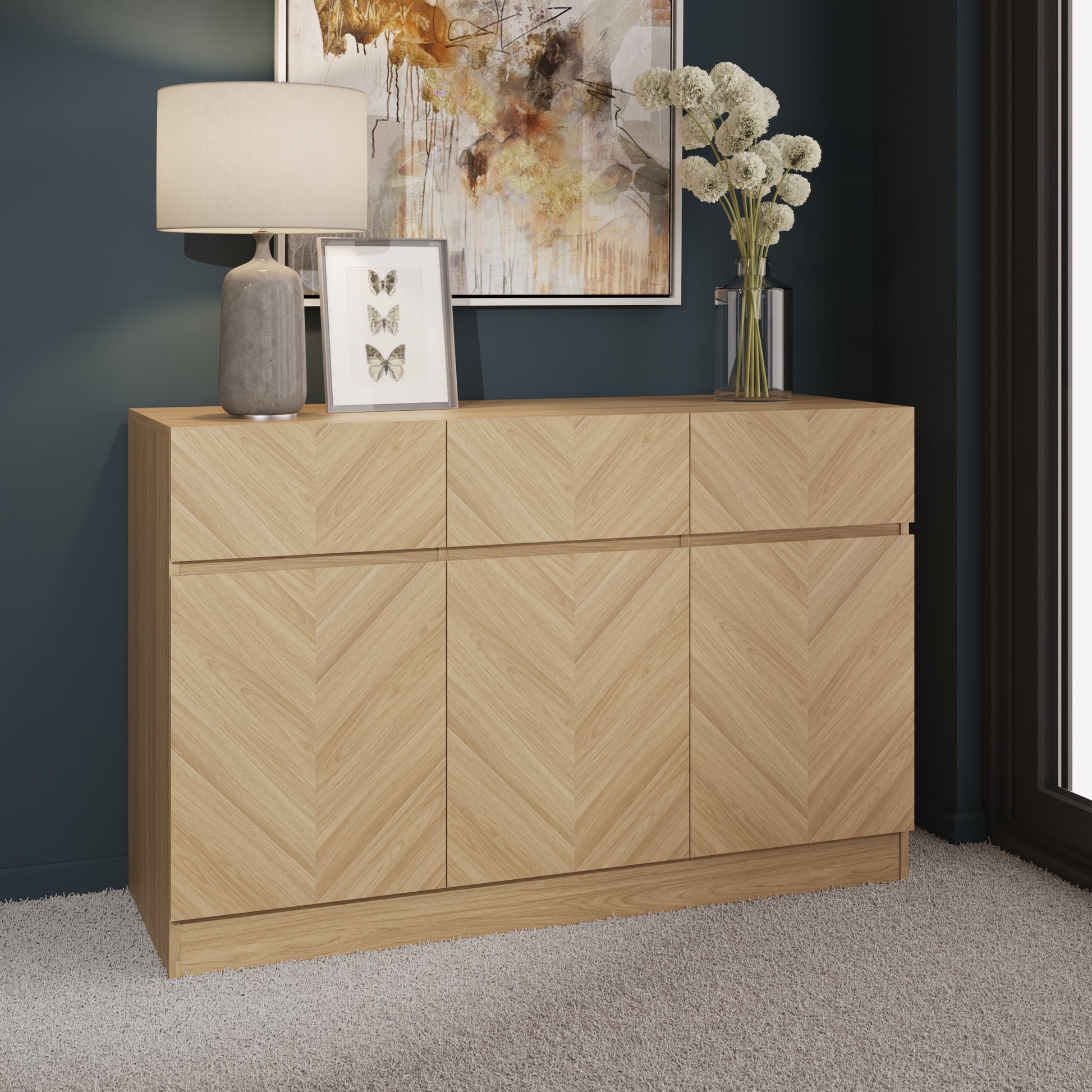 GFW Catania Large Sideboard - Oak