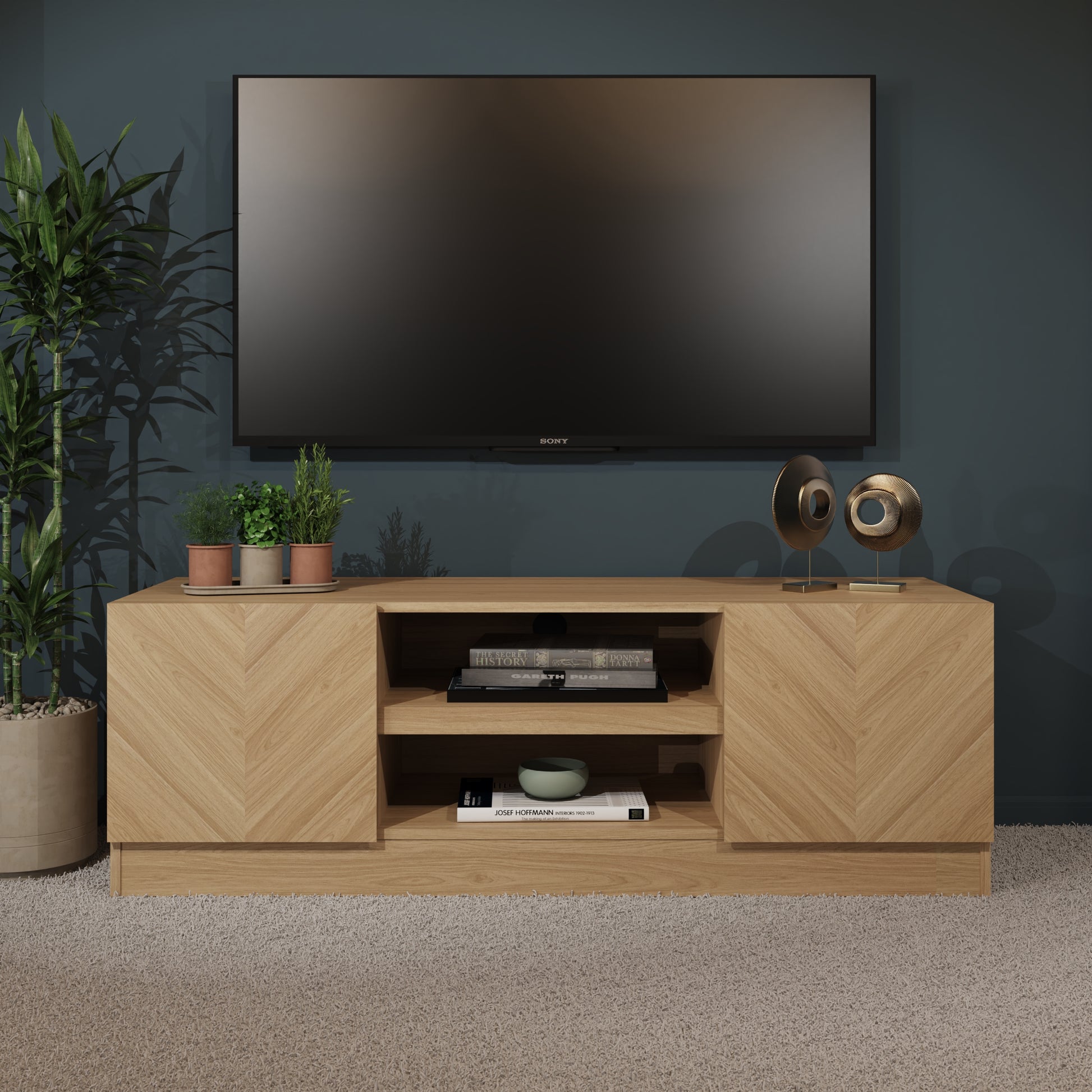 GFW Catania TV Unit - Oak