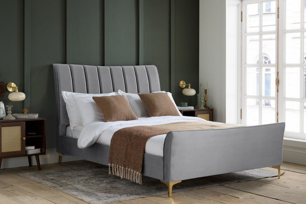 Birlea Clover Fabric Bed - Grey