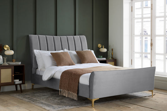 Birlea Clover Fabric Bed - Grey