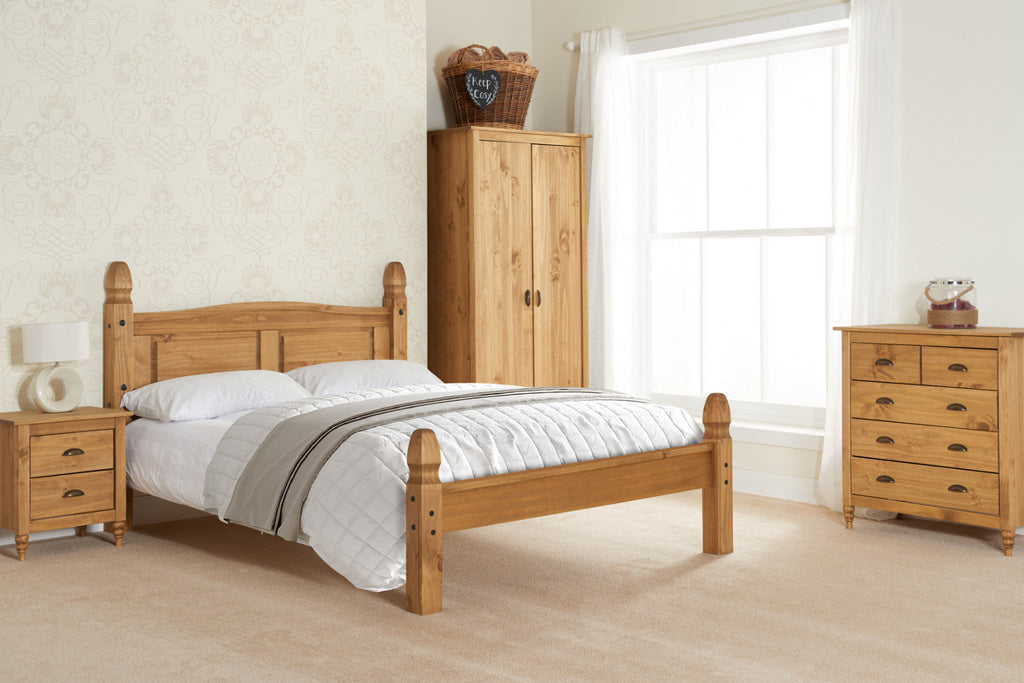 Birlea Corona Waxed Pine Wooden Low End Bed Frame - Single 2