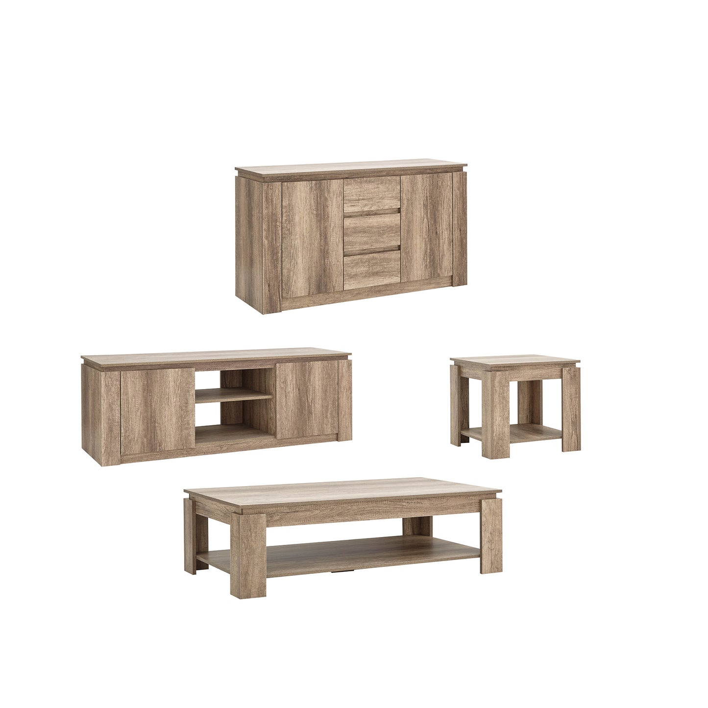 GFW Canyon Oak 4 Piece Large Furniture Set