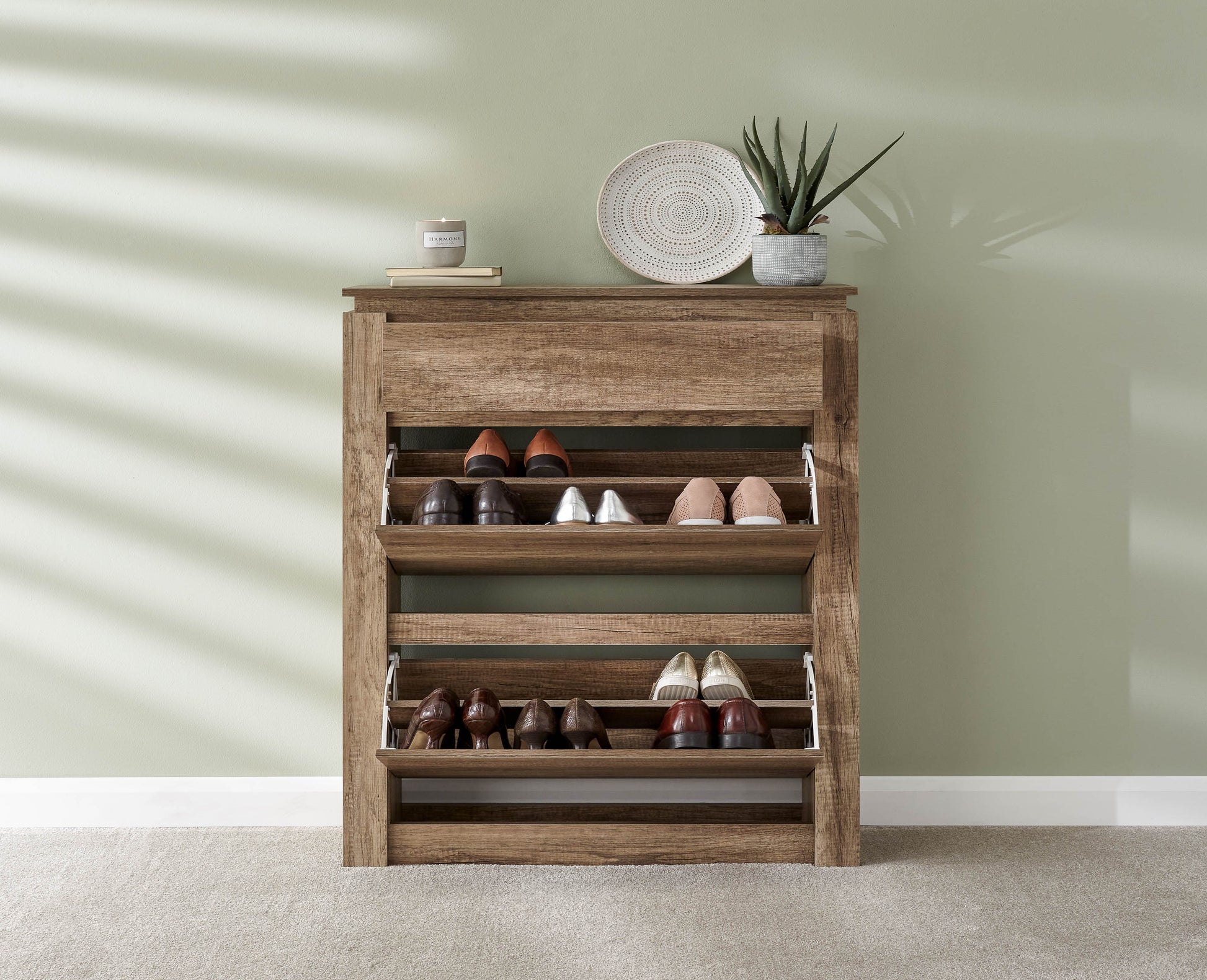 GFW Canyon Oak Shoe Cabinet