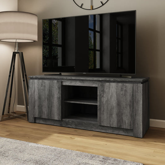 GFW Canyon Charcoal Grey Wide TV Unit