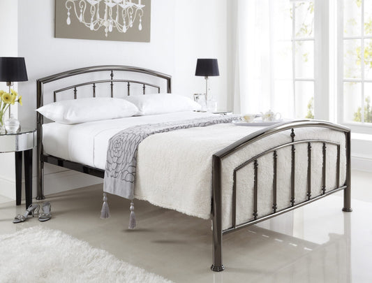 Caesar Metal Bed Frame - Black Nickel
