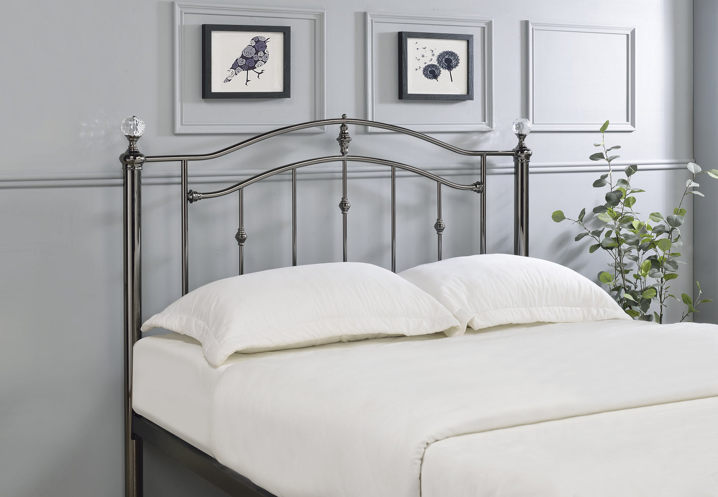 Capstone Metal Bed Frame - Black Chrome 3