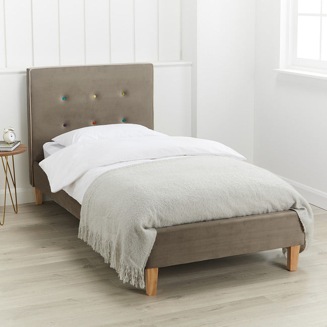 Luminosa Living Carson Grey Fabric Bed Frame