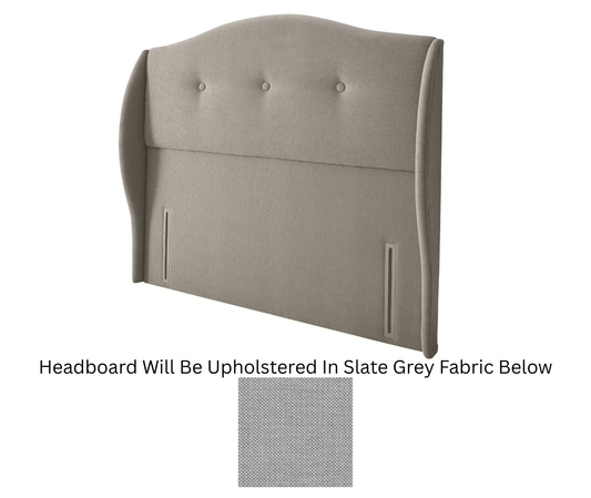 Silentnight Camden Slate Grey Floor Standing Headboard - Kingsize