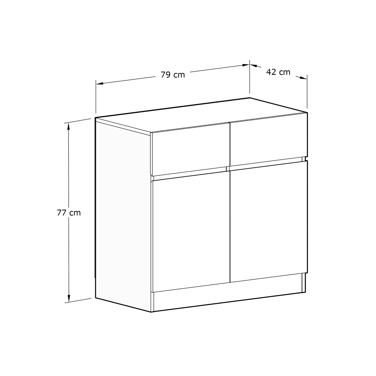 GFW Catania Compact Sideboard - Oak 4