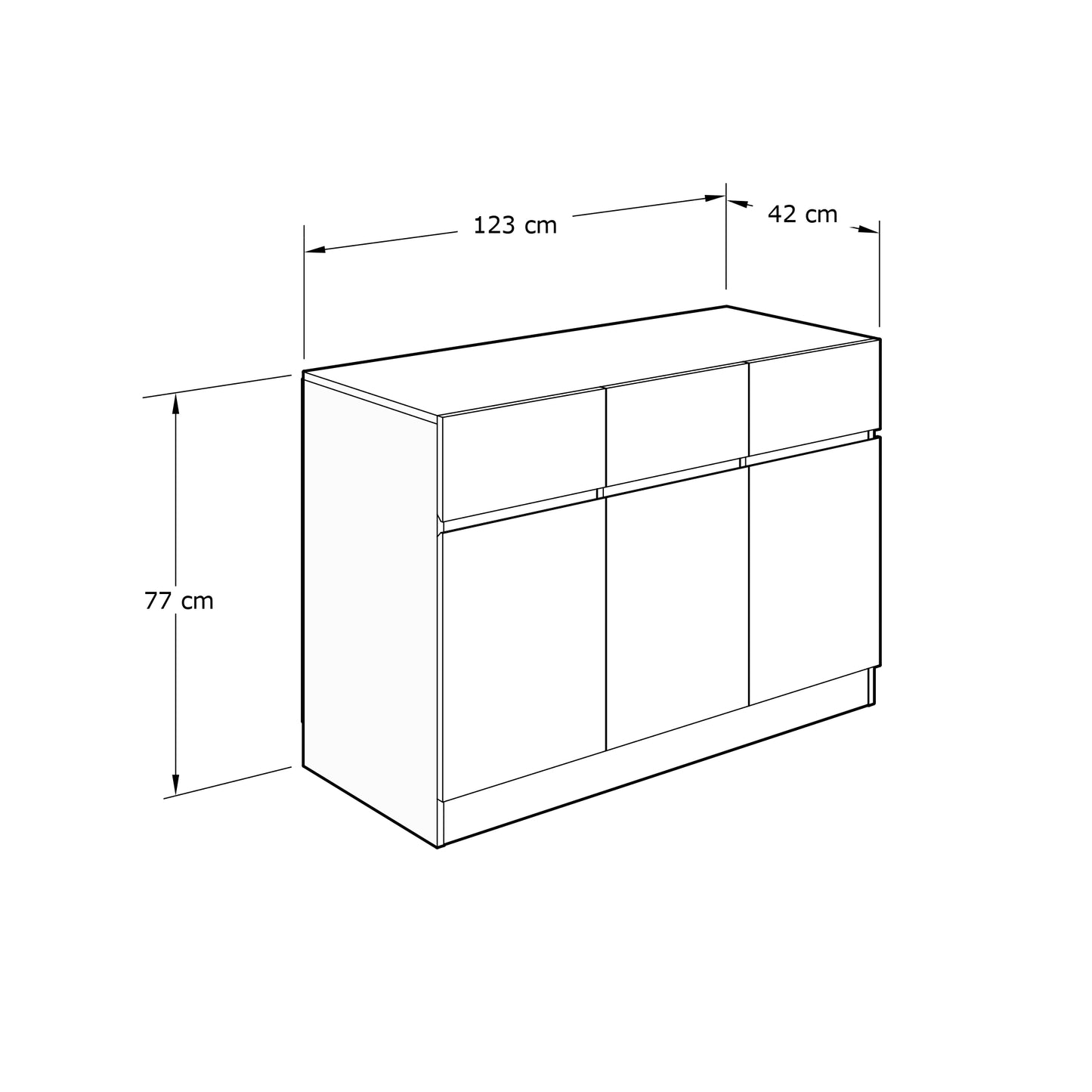 GFW Catania Large Sideboard - Oak 4