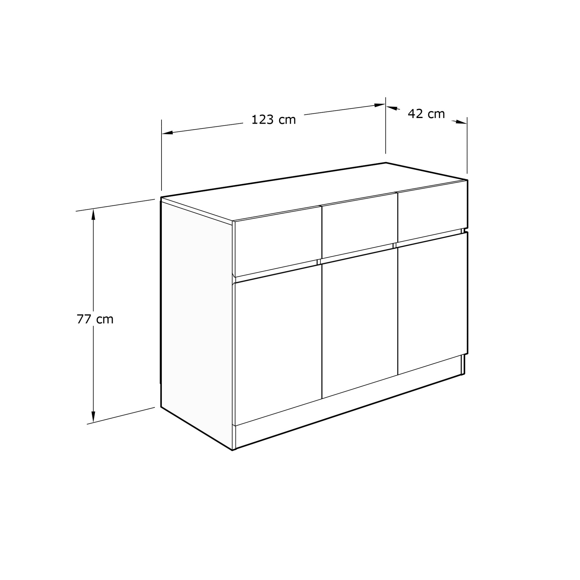 GFW Catania Large Sideboard - Oak 4