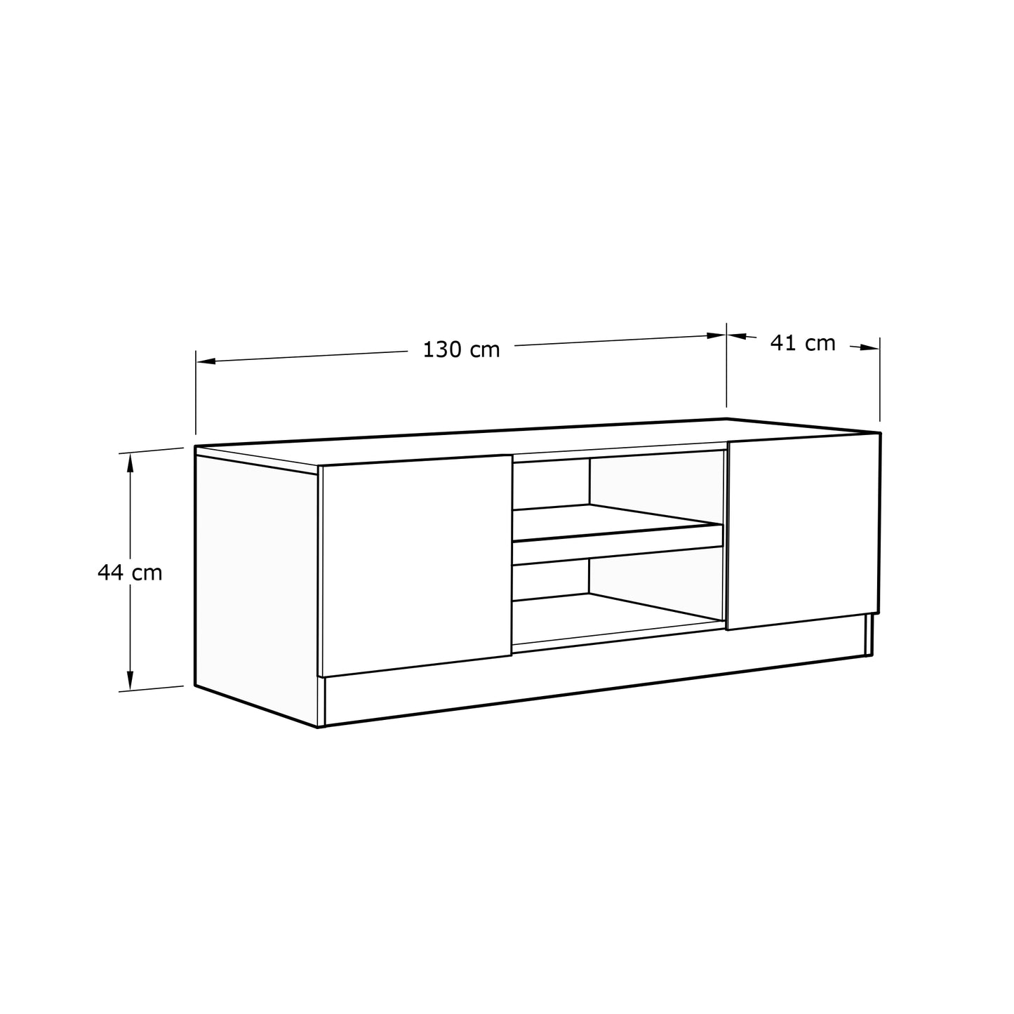 GFW Catania TV Unit - Oak 4