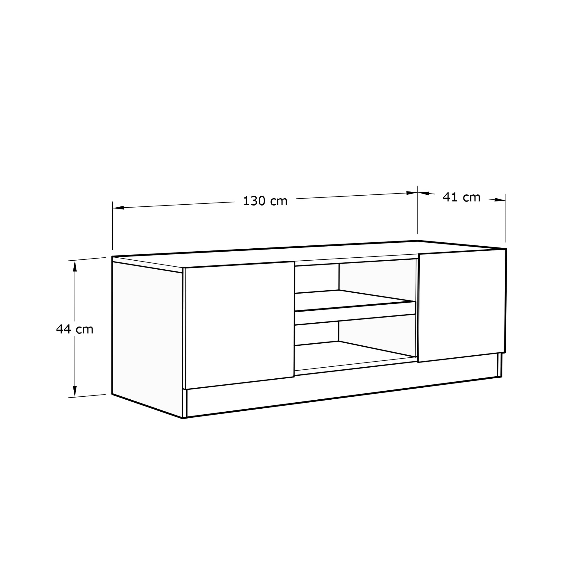 GFW Catania TV Unit - Oak 4