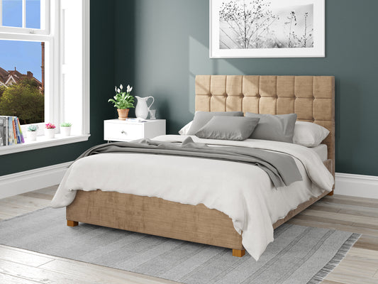 Helena Fabric End Opening Ottoman Bed - Firenza Velour Champagne