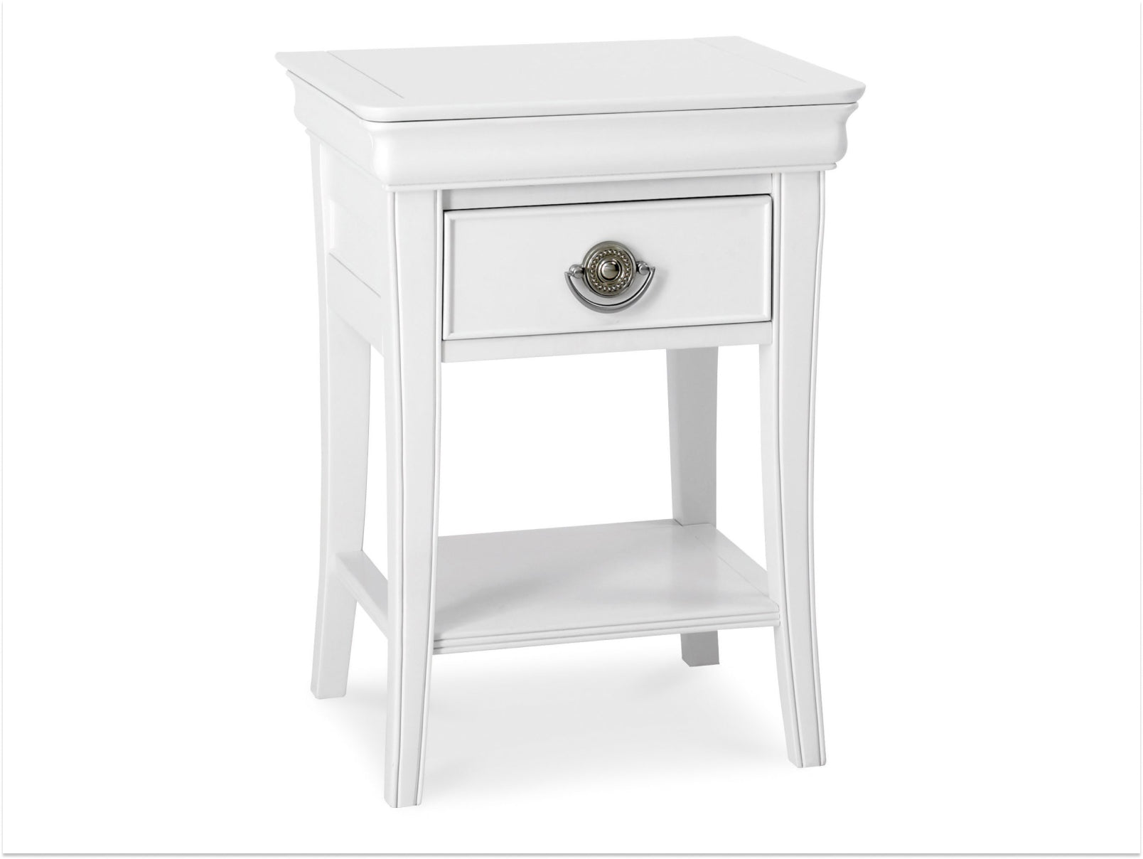 Chantilly White 1 Drawer Nightstand