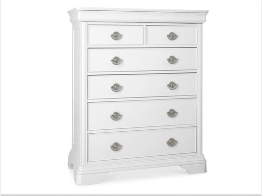 Chantilly White 2+4 Drw Chest