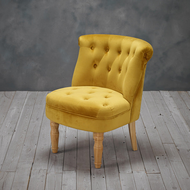 Luminosa Living Carlton Luxury Fabric Chair - Mustard 2