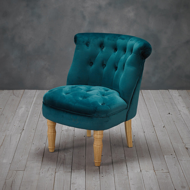 Luminosa Living Carlton Luxury Fabric Chair - Teal 2